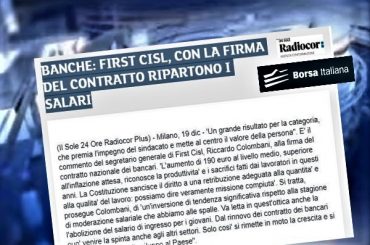 Comunicato Sul Rinnovo Del Ccnl Dei Bancari