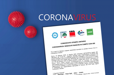 Coronavirus: Comunicato Stampa Unitario