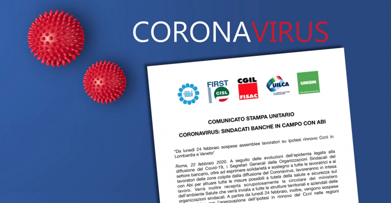 Coronavirus: Comunicato Stampa Unitario
