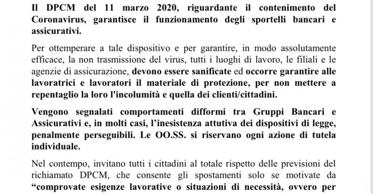 Comunicato Stampa  Unitario Regionale