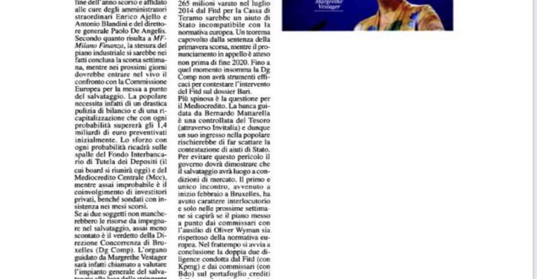Il Piano Pop Bari Al Vaglio Della UE