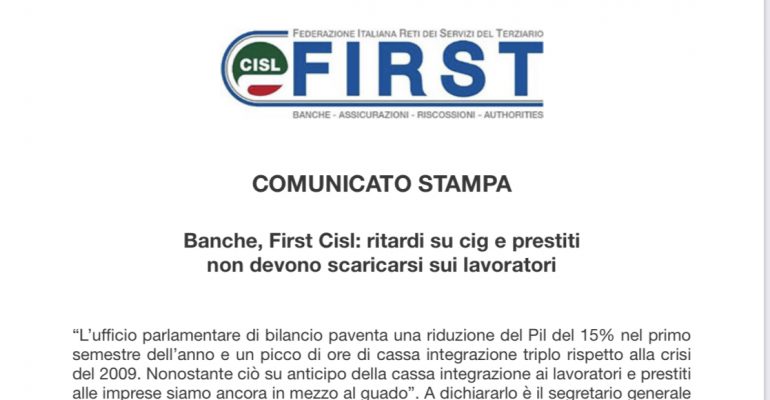 Colombani, ritardi su cig e prestiti non devono scaricarsi sui lavoratori