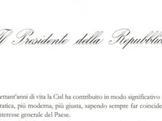70 anni, gli auguri alla Cisl dal Presidente Mattarella
