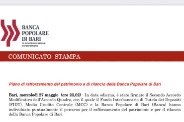 Comunicato Stampa Banca Popolare Di Bari