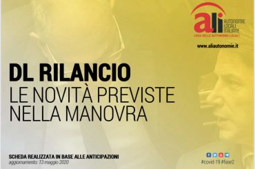 DL RILANCIO: le novità previste dalla manovra