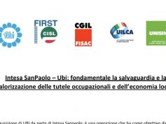 Comunicato Unitario: Intesa SanPaolo-Ubi