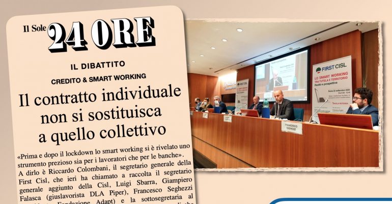 Smart working, Sole 24 ore, contratto individuale non sostituisca quello collettivo