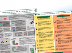 Coronavirus, Dpcm 3 novembre, zona rossa, arancione, gialla, i volantini della Cisl