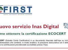 Nuovo Servizio INAS: certificazione Ecocert