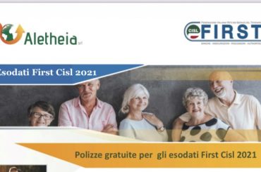 Brochure 2021 Aletheia S.r.l. polizze gratuite per Esodati e Pensionati FirstCisl
