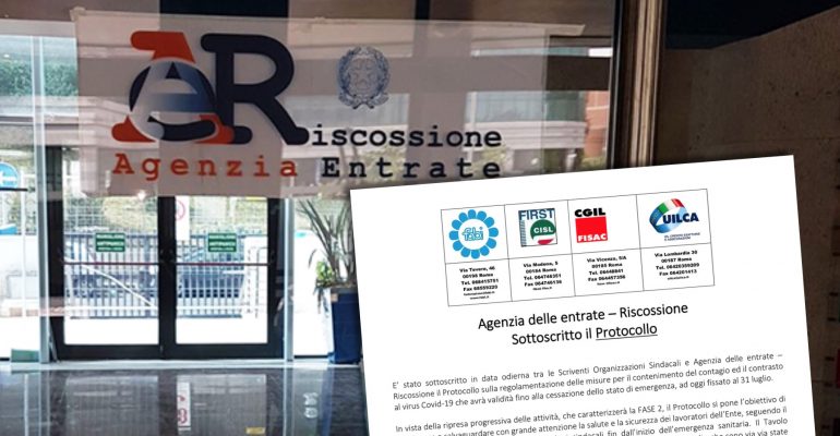 Coronavirus, AdeR, sottoscritto il protocollo per fase 2