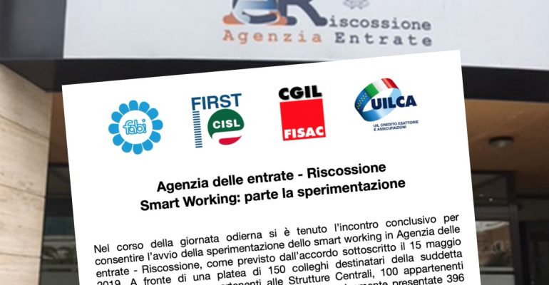 AdeR, smart working, parte la sperimentazione