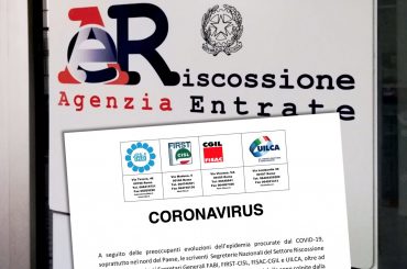 Coronavirus, Riscossione, comunicato unitario delle segreterie nazionali