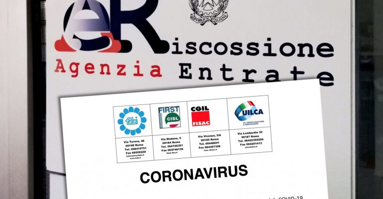 Coronavirus, Riscossione, comunicato unitario delle segreterie nazionali
