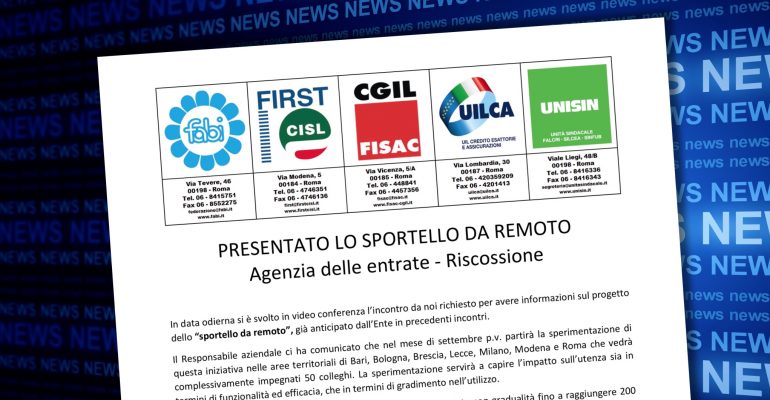 AdeR, presentato lo sportello da remoto