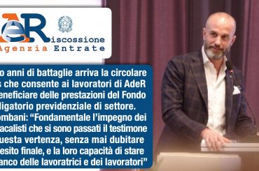 AdeR, Colombani, grande successo sul Fondo previdenziale di settore