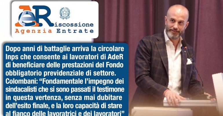 AdeR, Colombani, grande successo sul Fondo previdenziale di settore