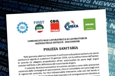 In Ader sindacati siglano ipotesi di accordo della nuova polizza sanitaria: “seguiremo l’iter della procedura di gara”