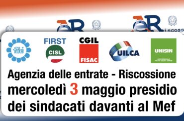 Il 3 maggio sindacati Ader in presidio al Mef: “Riconoscere le legittime aspettative dei lavoratori”