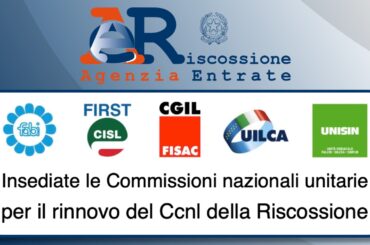 Insediate le Commissioni nazionali unitarie per il rinnovo del Ccnl della riscossione