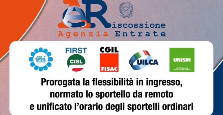 Ader, prorogata la flessibilità in ingresso, normato lo sportello da remoto e unificato l’orario degli sportelli ordinari