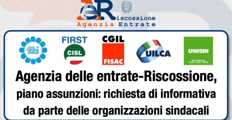 Piano assunzioni: richiesta di informativa da parte delle organizzazioni sindacali