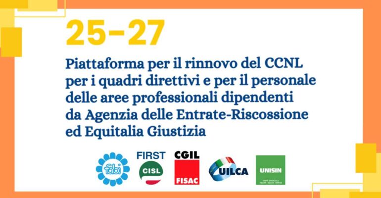 Riscossione, ecco la piattaforma per il rinnovo del contratto nazionale