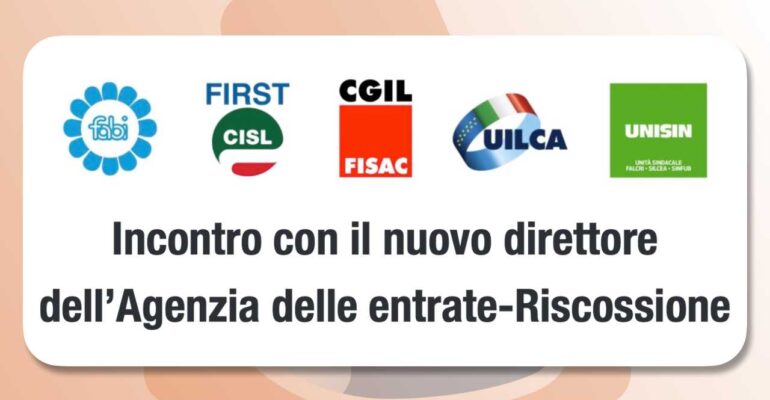 Incontro con il nuovo direttore dell’Agenzia delle entrate-Riscossione