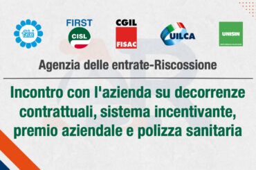 Incontro con l’azienda su decorrenze contrattuali, sistema incentivante, premio aziendale e polizza sanitaria