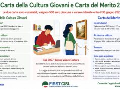 Carta della cultura giovani e Carta del merito 2026: requisiti, scadenze e modalità operative nella guida First Cisl