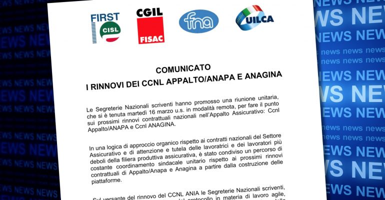 Appalto, i rinnovi del Ccnl Anapa e Anagina