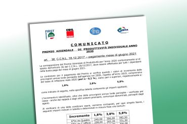 Premio Aziendale di Produttività 2020 delle agenzia di assicurazione in gestione libera, sindacati in campo per riconoscimento in busta di Giugno