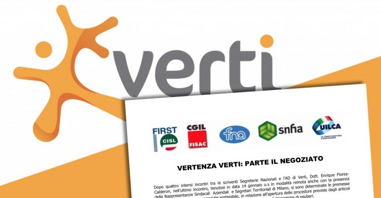 Vertenza Verti, parte il negoziato