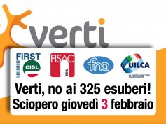 Verti, no ai 325 esuberi! Sciopero giovedì 3 febbraio