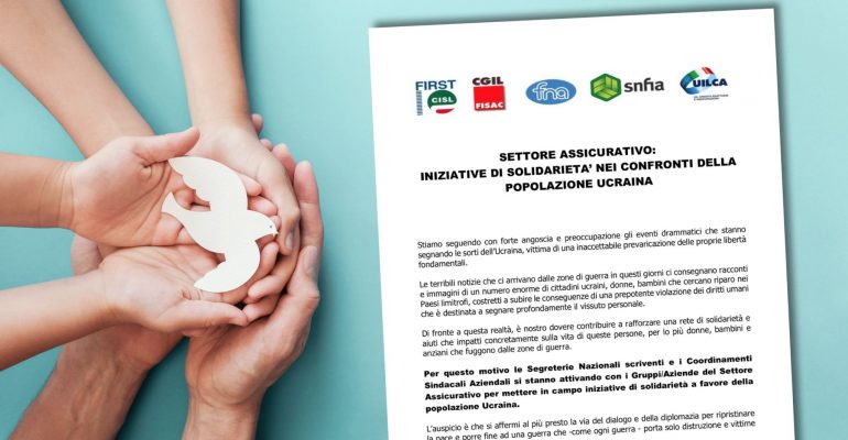 Settore assicurativo, iniziative di solidarietà nei confronti della popolazione ucraina