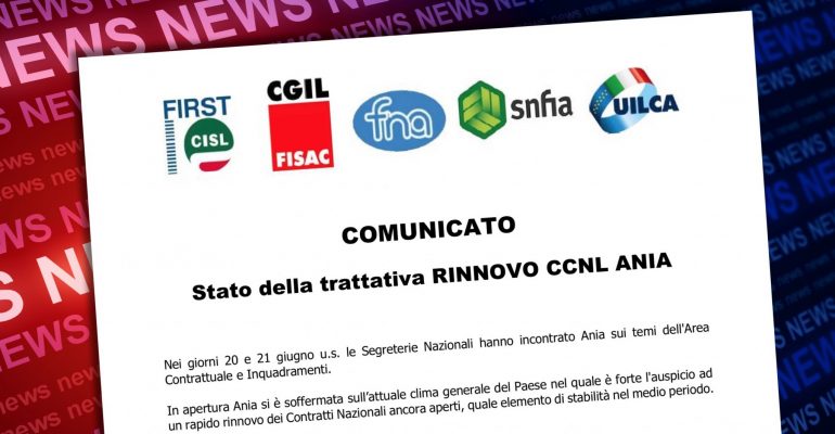 Stato della trattativa rinnovo Ccnl Ania