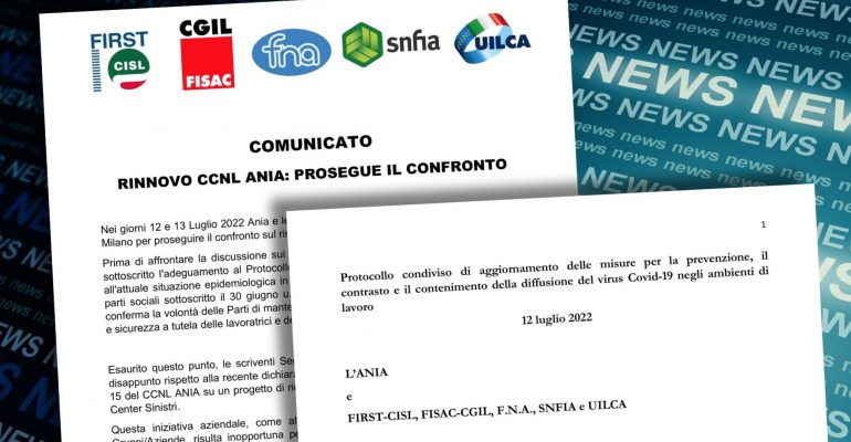 Rinnovo Ccnl Ania, prosegue il confronto. Il protocollo anti-Covid del 12 luglio 2022