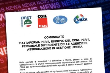 Anapa, incontro per il rinnovo del contratto nazionale delle agenzie di assicurazione in appalto