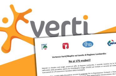 Vertenza Verti-Mapfre sul tavolo di Regione Lombardia: No ai 175 esuberi!