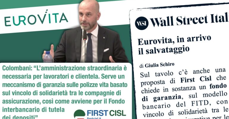 Eurovita, Wall Street Italia riprende la proposta di First Cisl per un fondo di garanzia