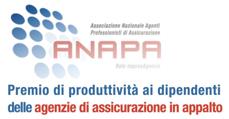 Premio di produttività ai dipendenti delle agenzie di assicurazione in appalto