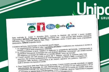 Gruppo Unipol, riorganizzazione property & casualty