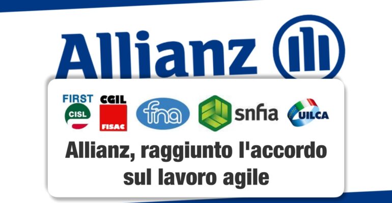 Allianz, raggiunto l’accordo sul lavoro agile