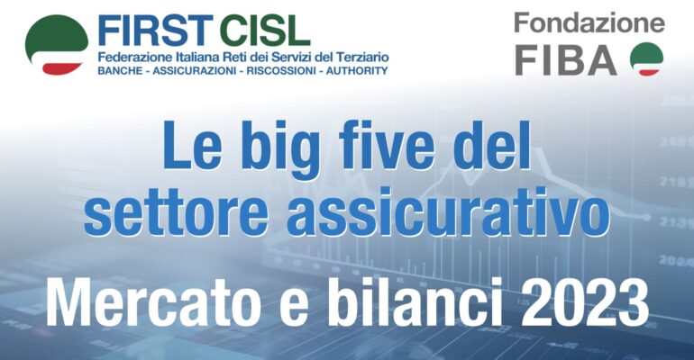 L’analisi First Cisl sul mercato e i bilanci delle 5 big del settore assicurativo