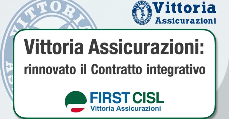 Vittoria Assicurazioni, rinnovato il contratto integrativo aziendale