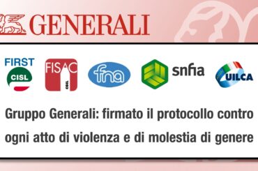 Gruppo Generali: firmato il protocollo contro ogni atto di violenza e molestia di genere