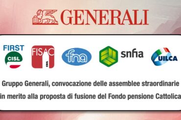 Gruppo Generali, convocazione delle assemblee straordinarie in merito alla proposta di fusione del Fondo pensione Cattolica