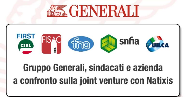 Gruppo Generali, sindacati e azienda a confronto sulla joint venture con Natixis