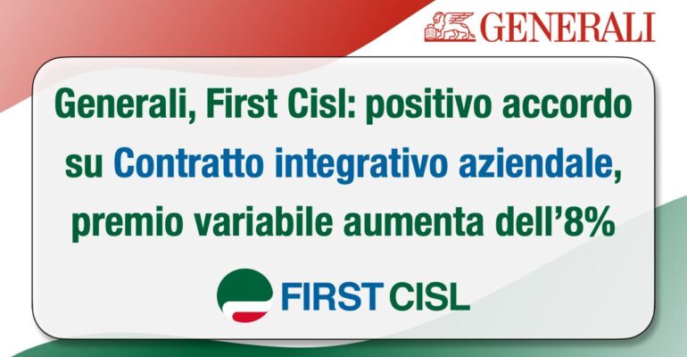Gruppo Generali, raggiunto l’accordo sul rinnovo del Contratto integrativo aziendale