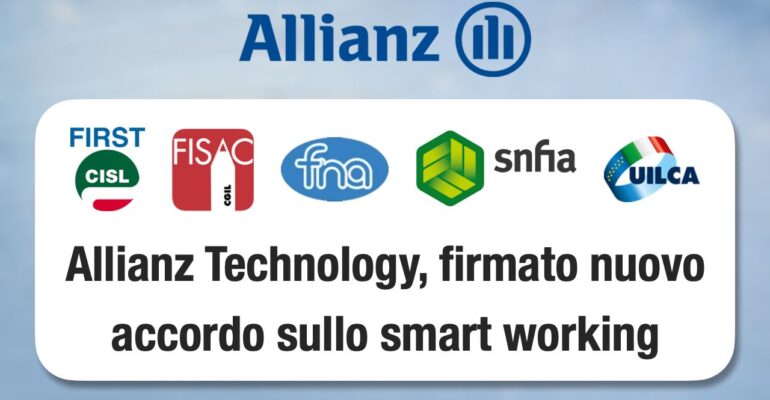 Allianz Technology, firmato nuovo accordo sullo smart working